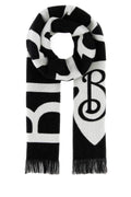 Burberry Unisex Black Wool Scarf