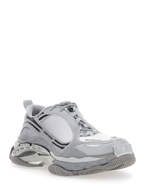 Balenciaga Men 'Triple S.2 ' Grey Sneakers With Logo On The Front And Back And Worn Effect In Leather For Men